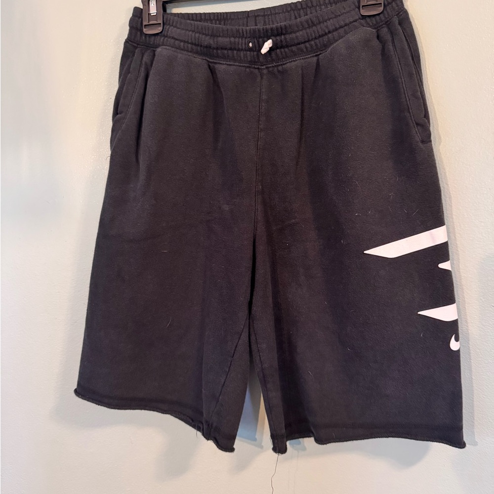 Nike Black Athletic Shorts with White Design